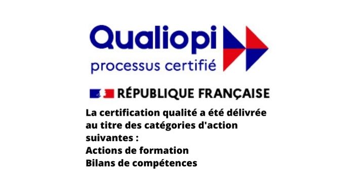 Logo Qualiopi processus certifié République Française